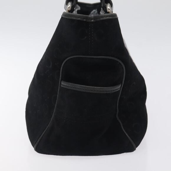 CELINE C Macadam Canvas Boogie Bag Hand Bag Black Silver - Picture 5 of 12